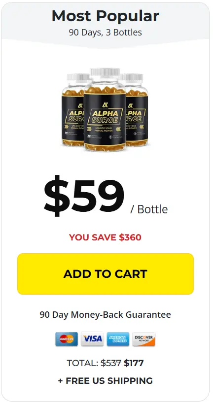 Alpha Surge three bottles order